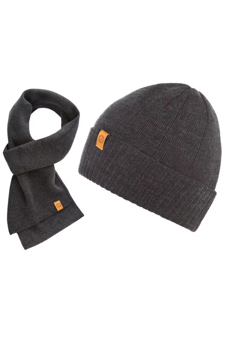 Broedrene Set caciula cu fular barbati Brodrene - Acril - Gri inchis