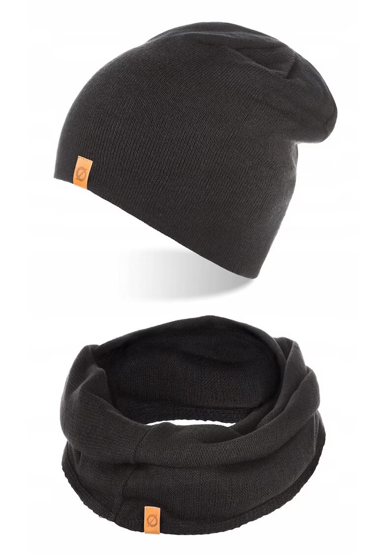 Broedrene Set caciula cu fular barbati Brodrene - Acril - Negru