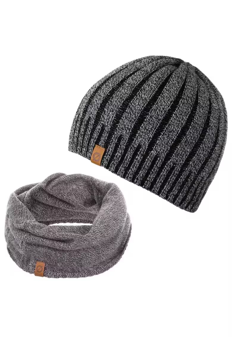 Broedrene Set caciula si fular barbati Brodrene - Acril - Gri