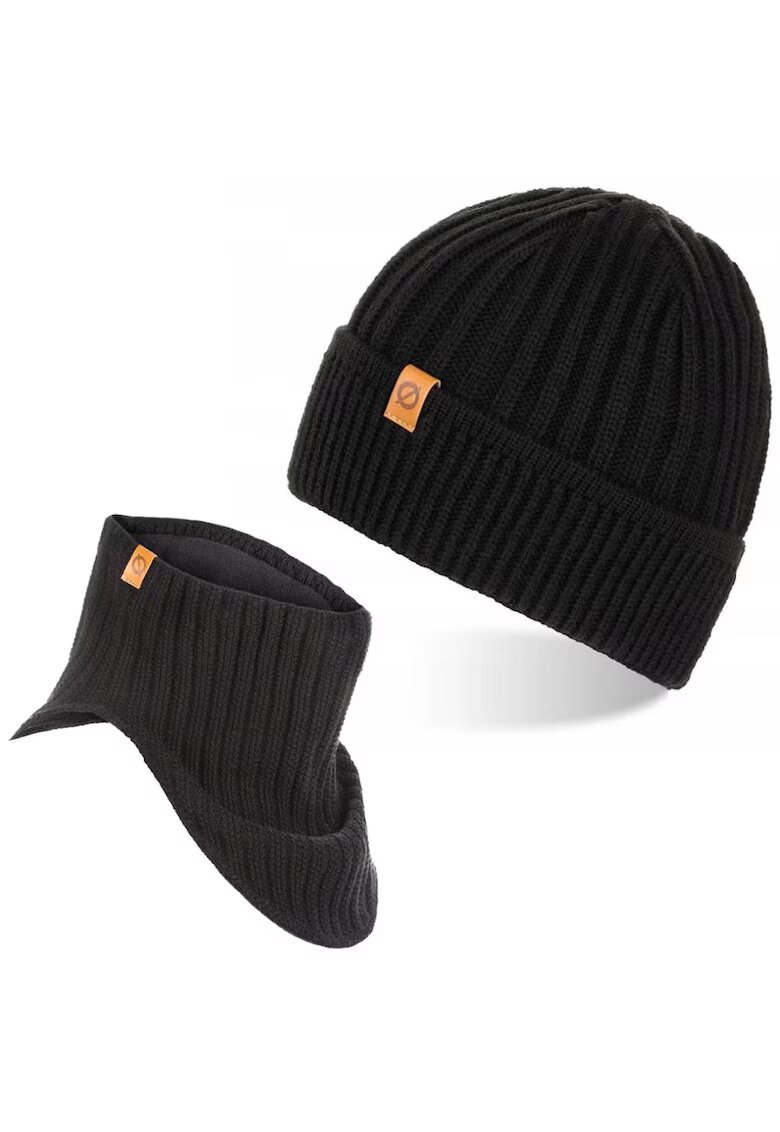 Broedrene Set caciula si fular barbati Brodrene - Acril - Negru