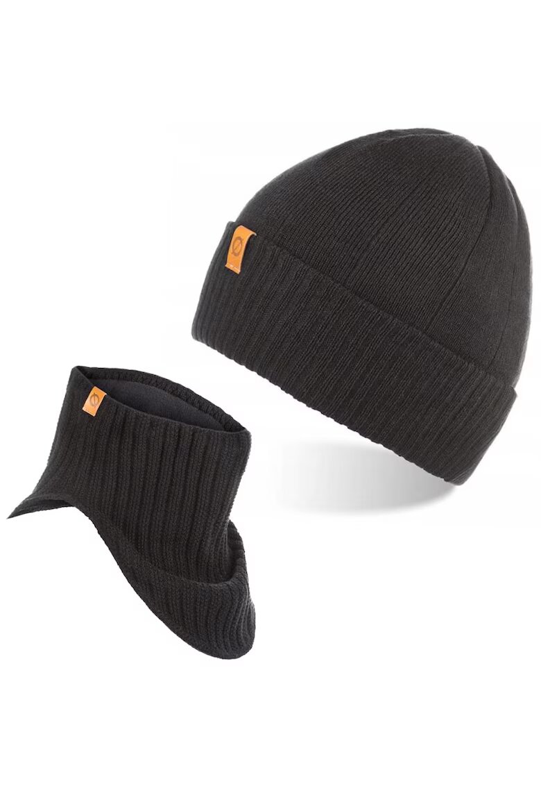 Broedrene Set caciula si fular barbati Brodrene - Acril - Negru