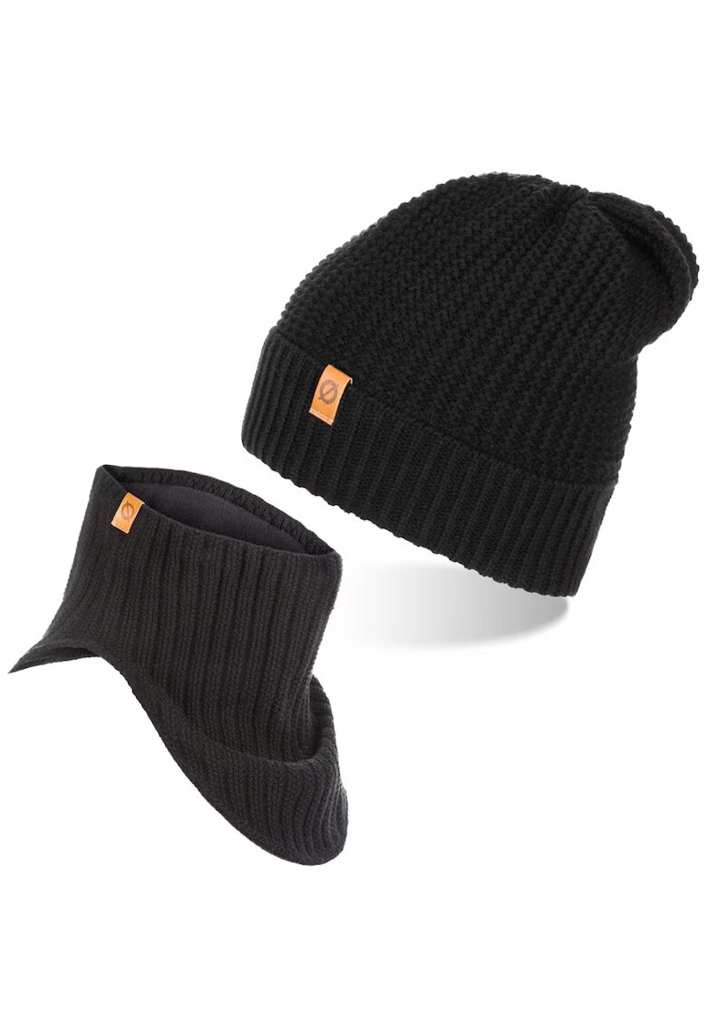 Broedrene Set caciula si fular barbati Brodrene - Acril - Negru
