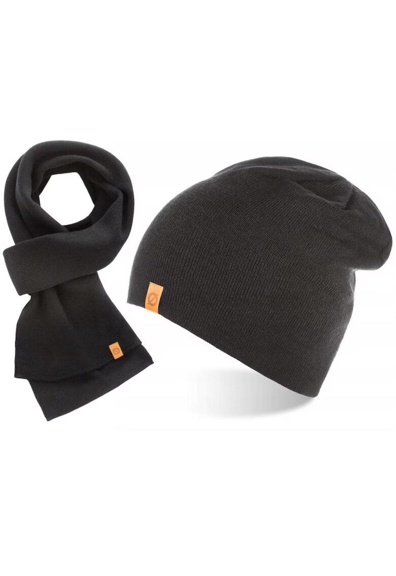 Broedrene Set caciula si fular barbati Brodrene - Acril - Negru
