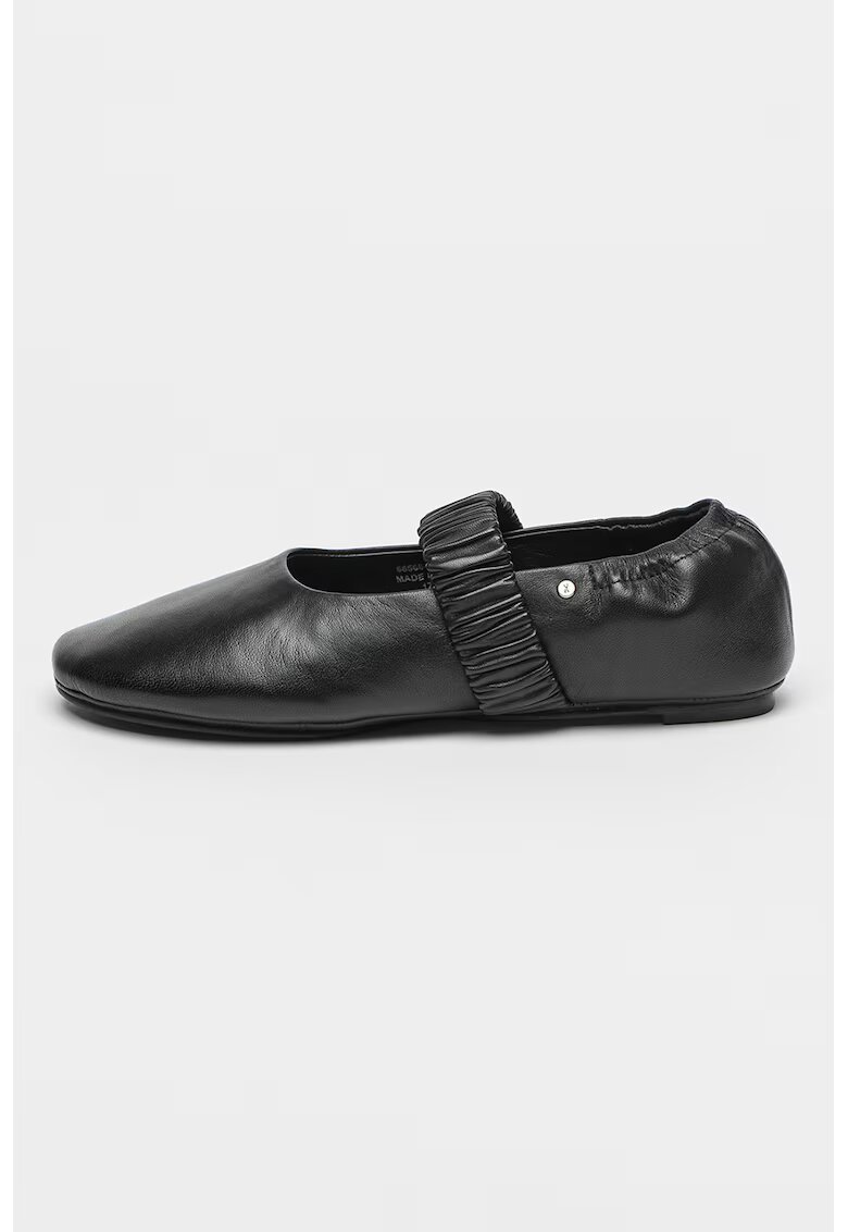 Bronx Balerini de piele cu barete cu pliuri Alli-Sonn - Negru