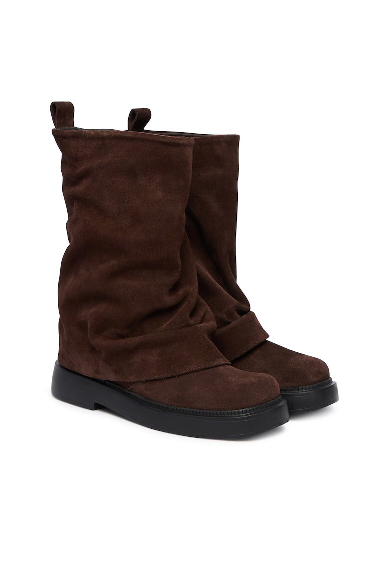 Bronx Botine dama Piele naturala - Maro