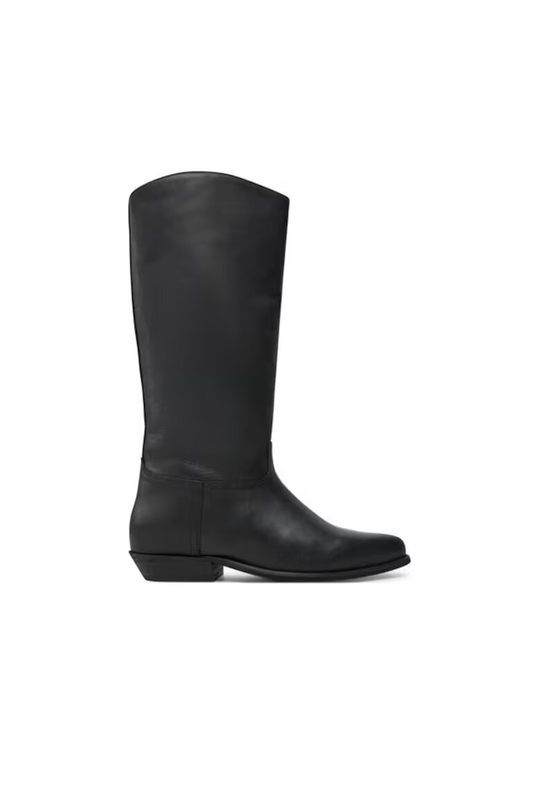 Bronx Cizme dama 304418327 - Piele naturala - Negru - Negru