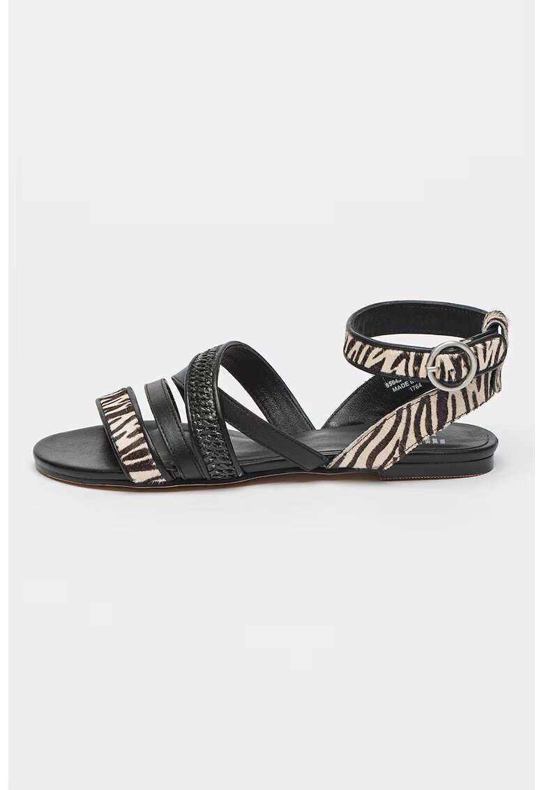 Bronx Sandale cu barete multiple New-Skyler - Negru/Alb murdar