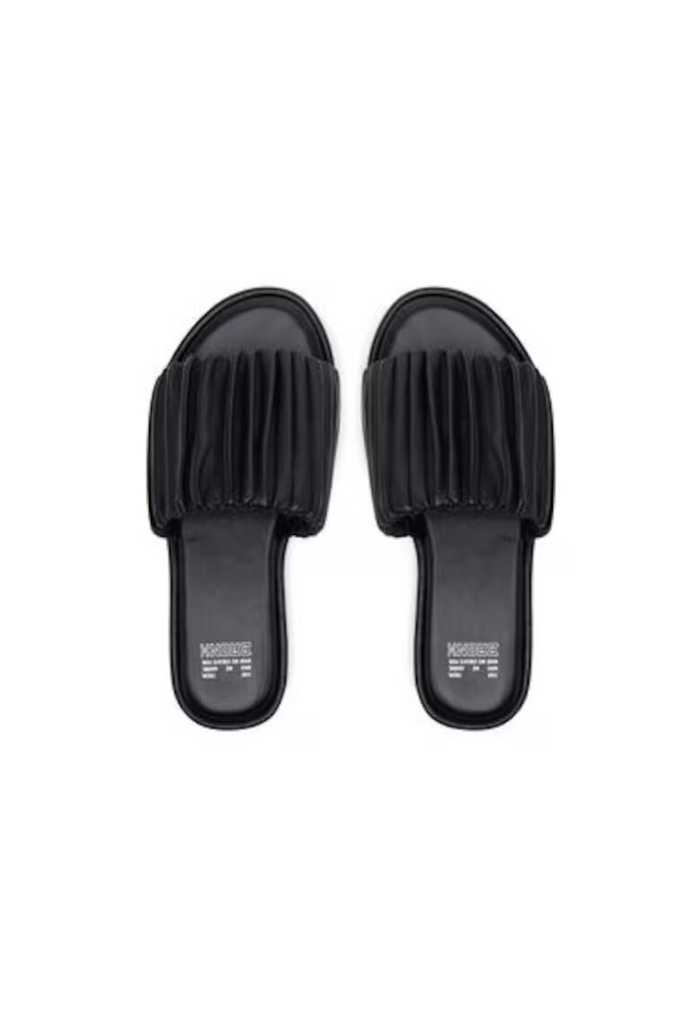 Bronx Slapi dama - 85046-D - Piele naturala - Negru - Negru