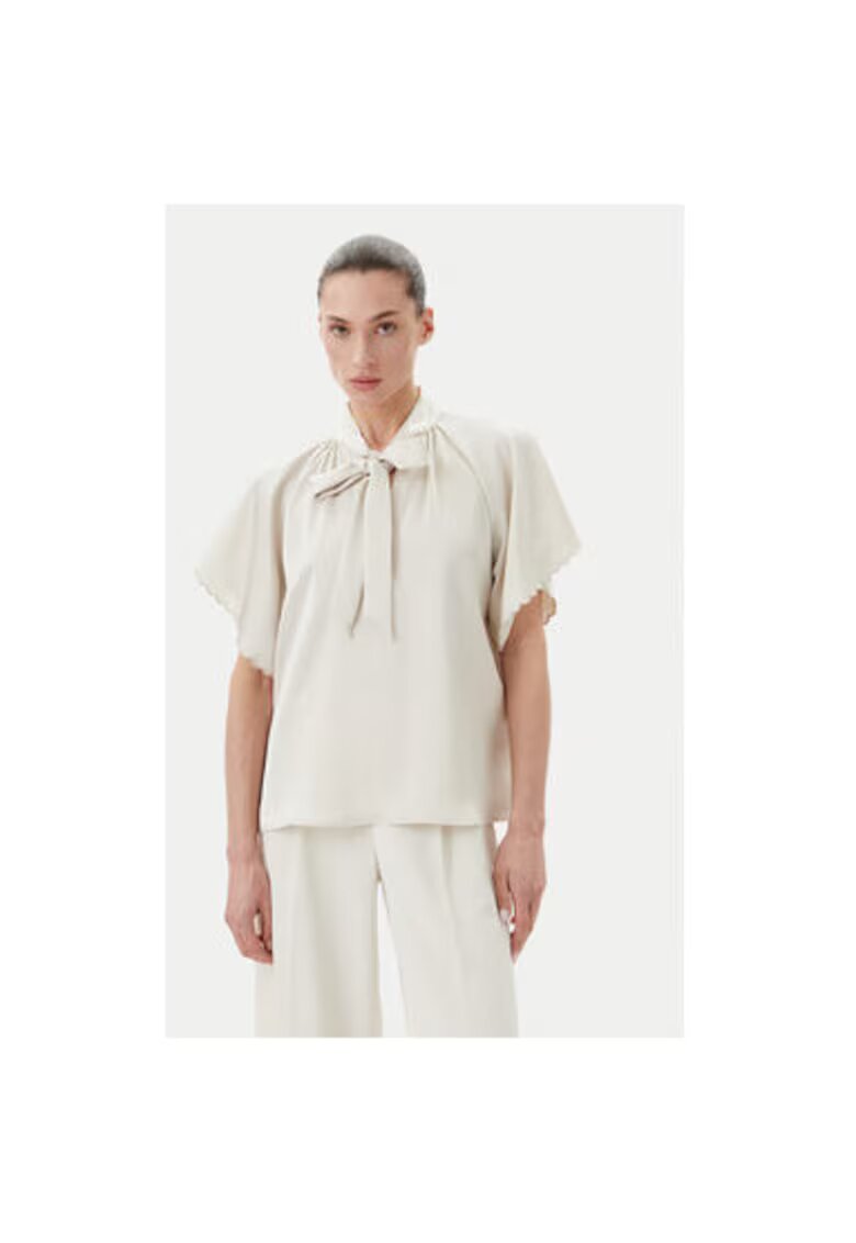 Bruuns Bazaar Bluza dama BBW4439 - Poliester reciclat - Ecru - Ecru