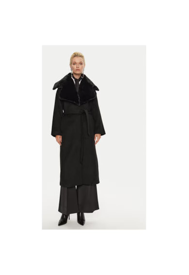 Bruuns Bazaar Palton dama - 304009983 - Lana/Poliester reciclat - Negru - Negru