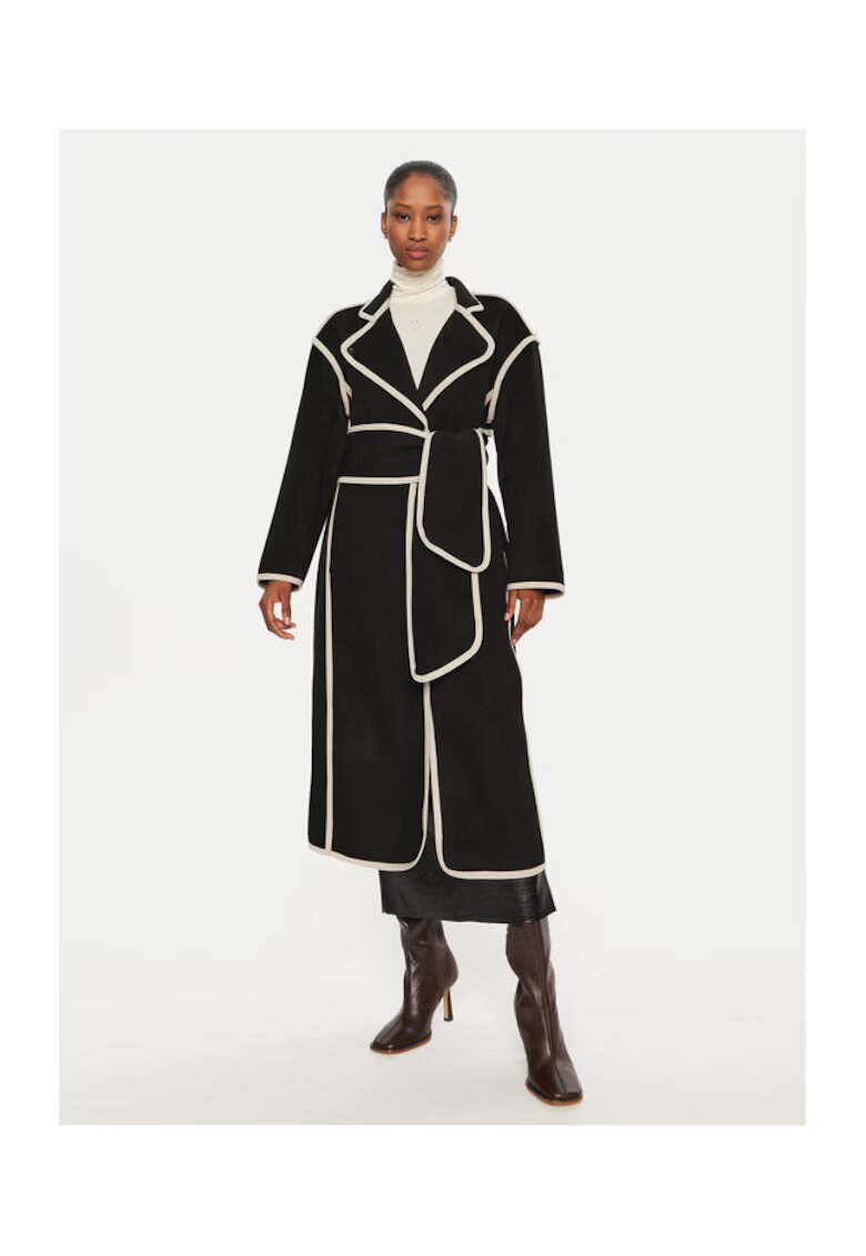 Bruuns Bazaar Palton dama - 304010033 - Lana/Poliester - Negru - Negru
