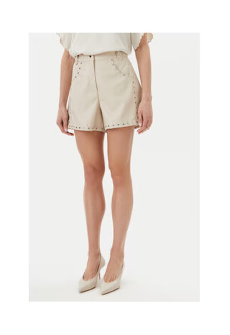 Bruuns Bazaar Pantaloni scurti dama - piele ecologica - bej - Bej