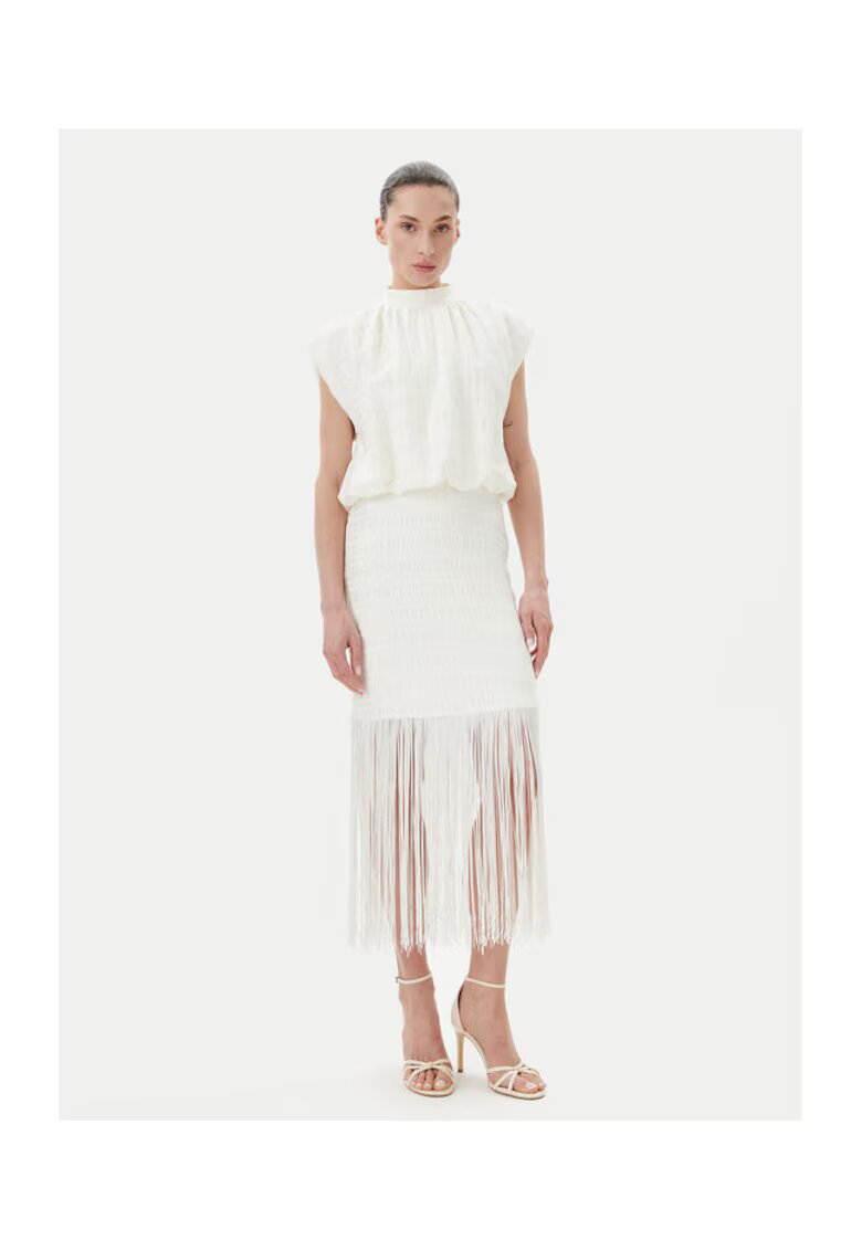 Bruuns Bazaar Rochie dama BBW4432 - Poliester/Elastan - Alb - Alb