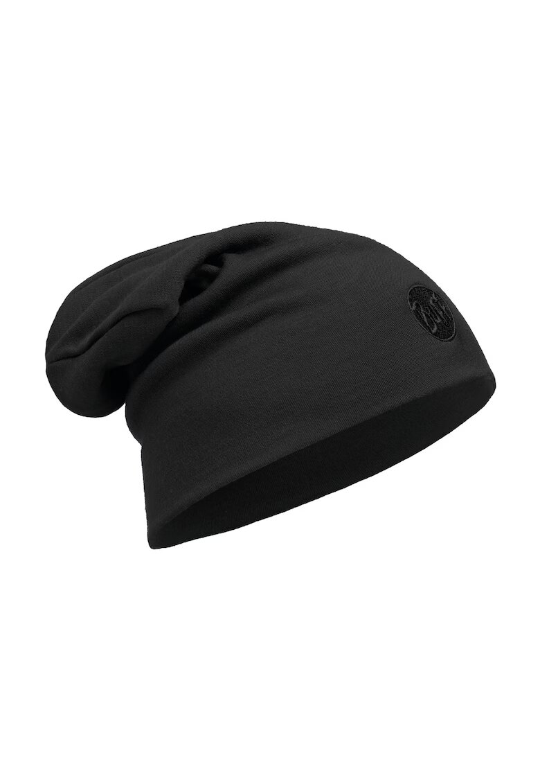 Buff Caciula din lana heavyweight loose solid black pentru adulti