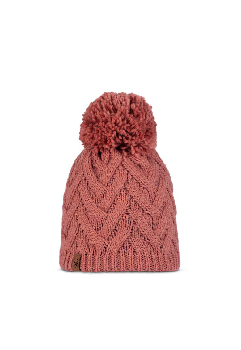 Buff Caciula tricotata fleece band - culoare caryn rosu - pentru adulti - marime universala