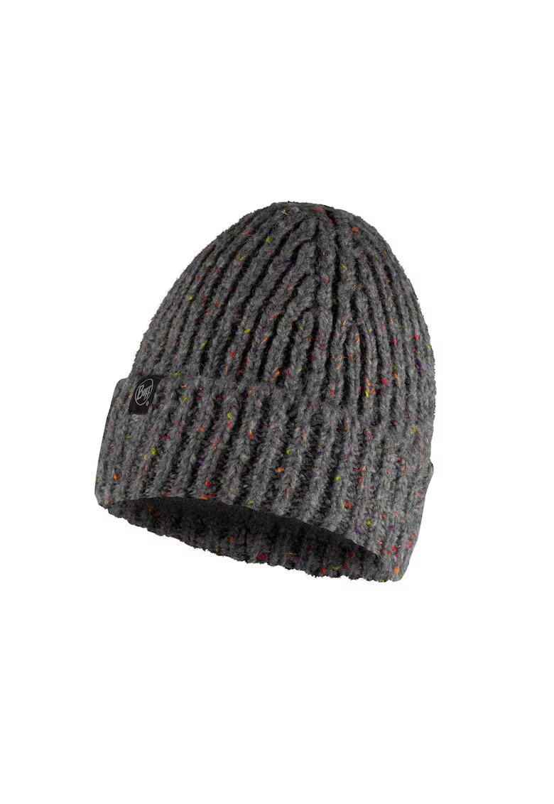 Buff Caciula Tricotata pentru Adulti cu polar interior model Kim Grey - Gri