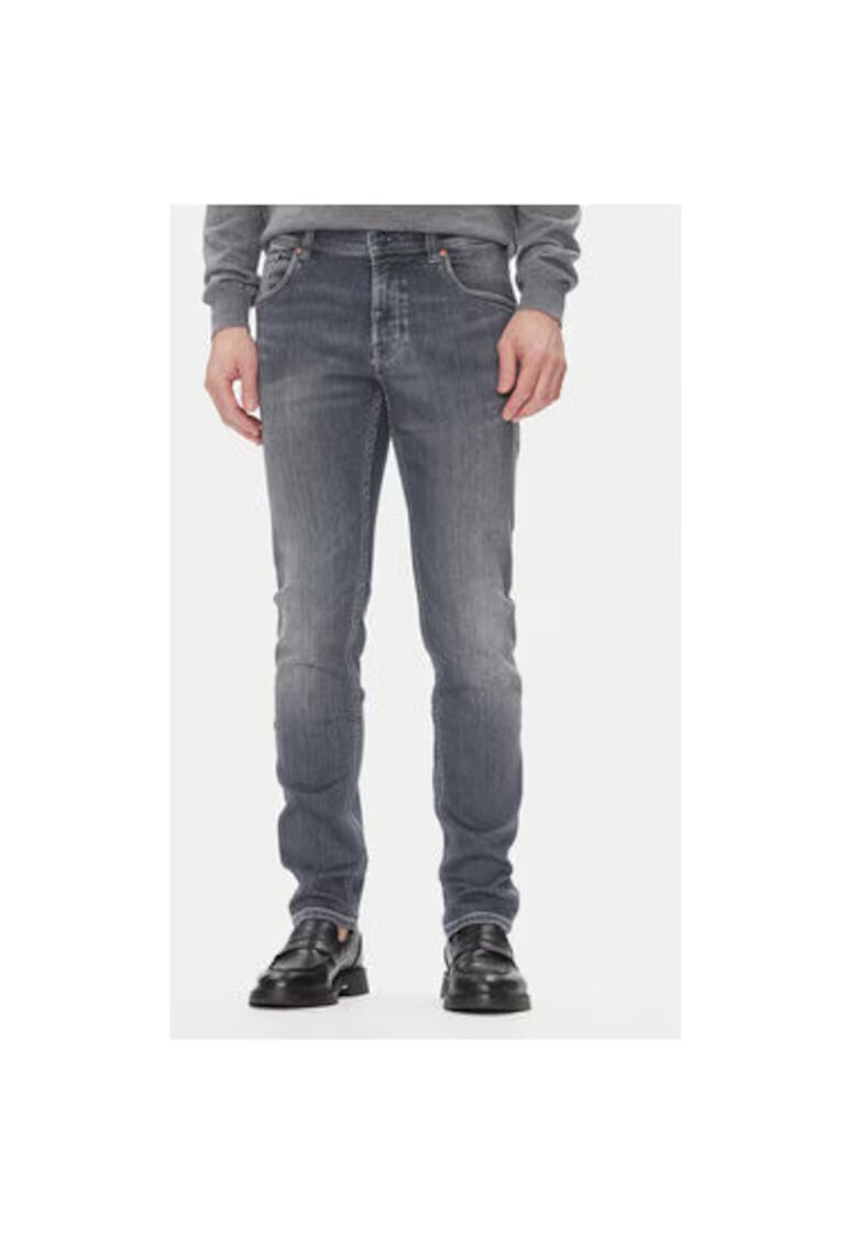 Bugatti Pantaloni barbati 3108D 76671C - Bumbac/Lyocell - Gri - Gri