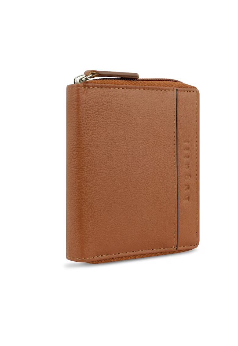 Bugatti Portofel dama - fermoar circular - piele naturala - 491334 - Maro cognac