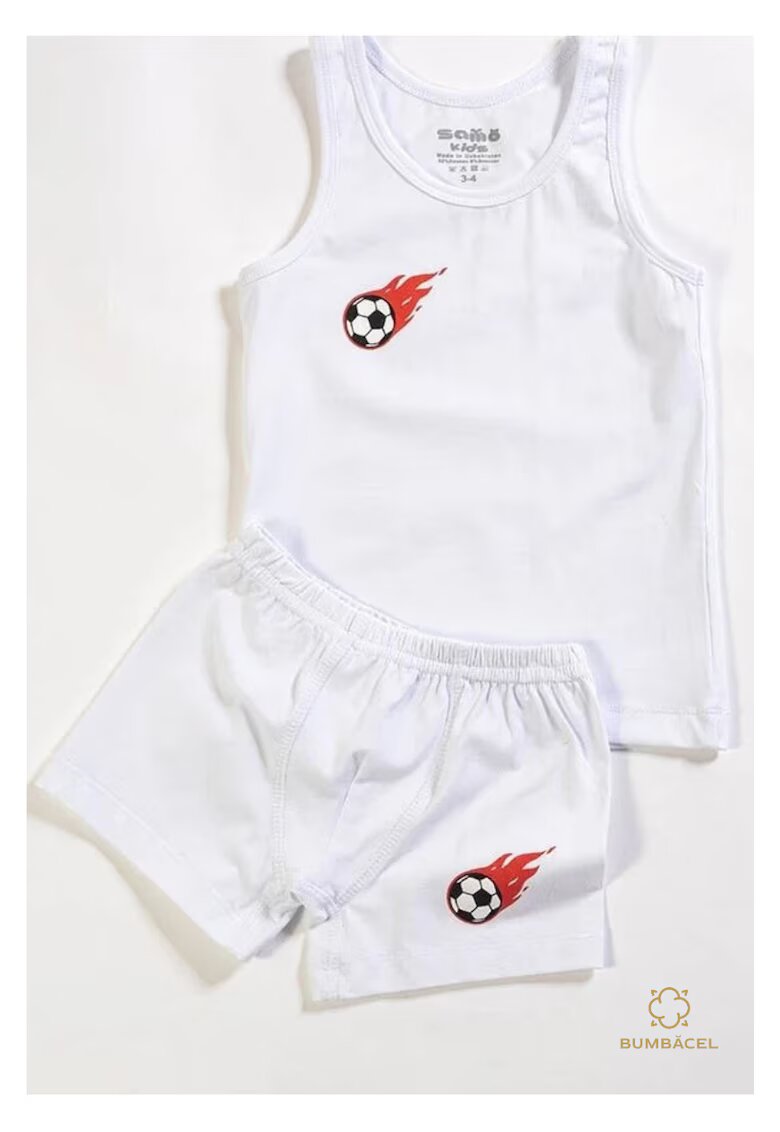Bumbacel 100 COTTON Compleu din tricou si pantaloni scurti - din bumbac - pentru baieti