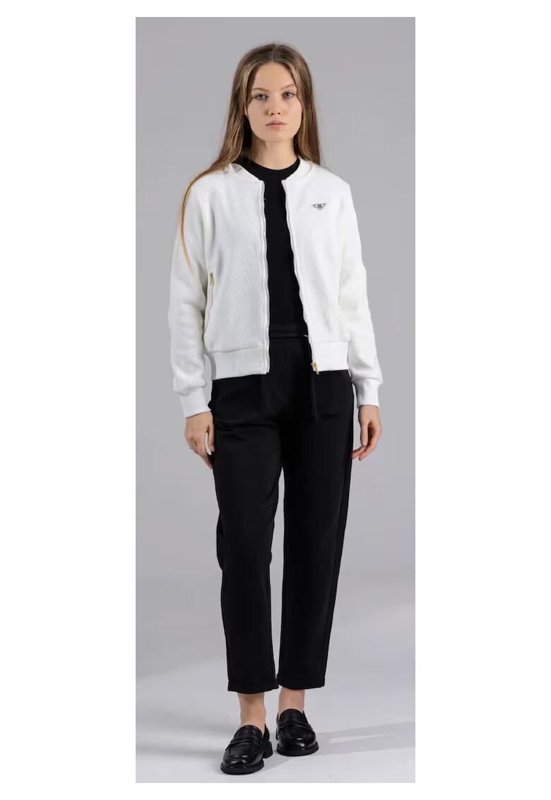 Bumbacel 100 COTTON Jacheta din bumbac pentru dame - Alb