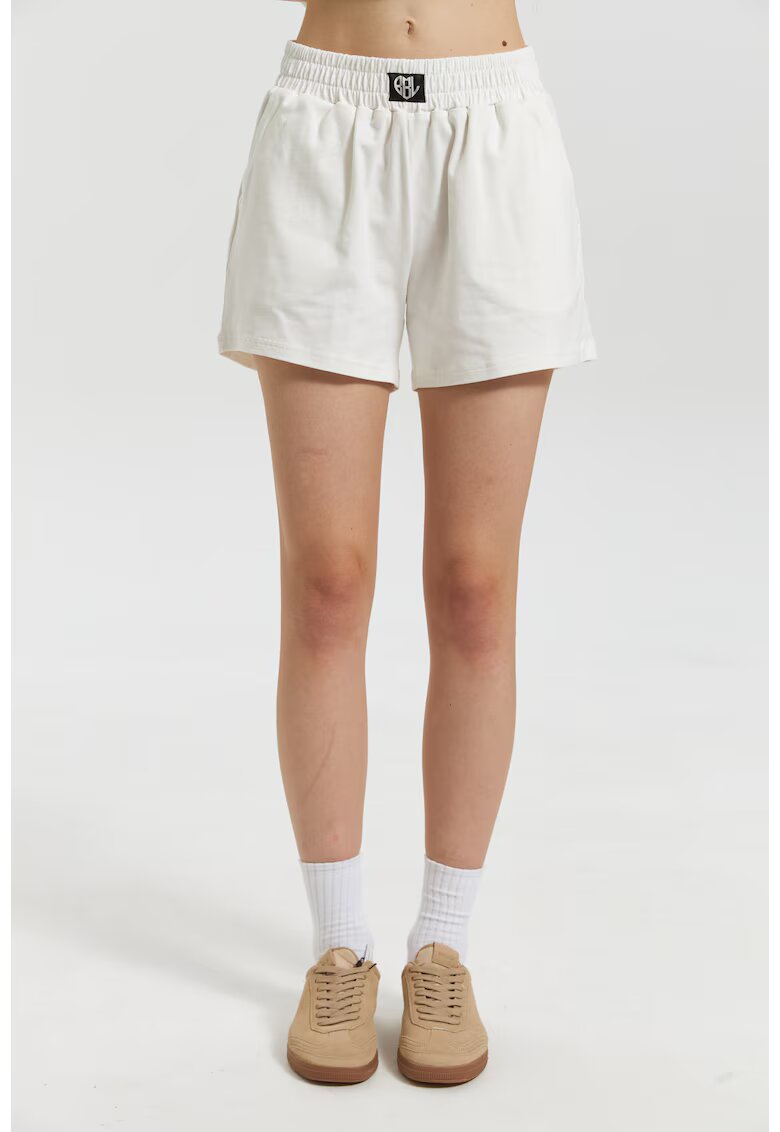 Bumbacel 100 COTTON Pantaloni scurți casual pentru dame - Alb