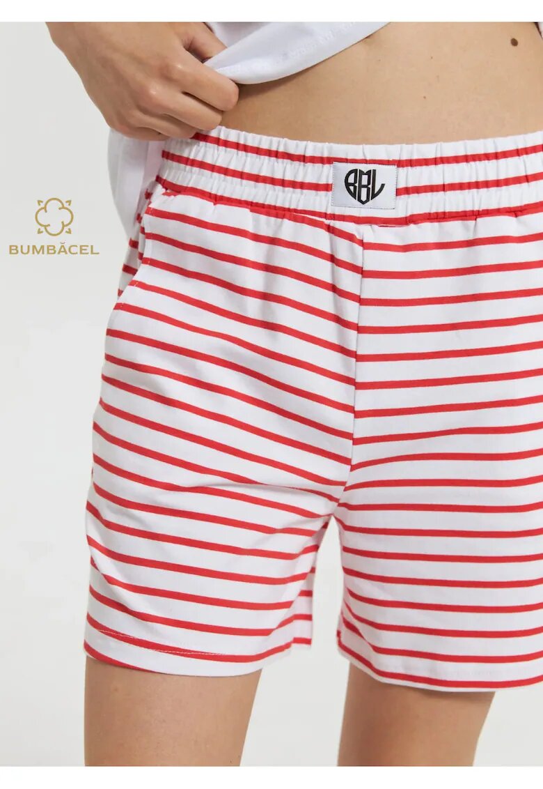 Bumbacel 100 COTTON Pantaloni scurti pentru dame - din bumbac - Rosu