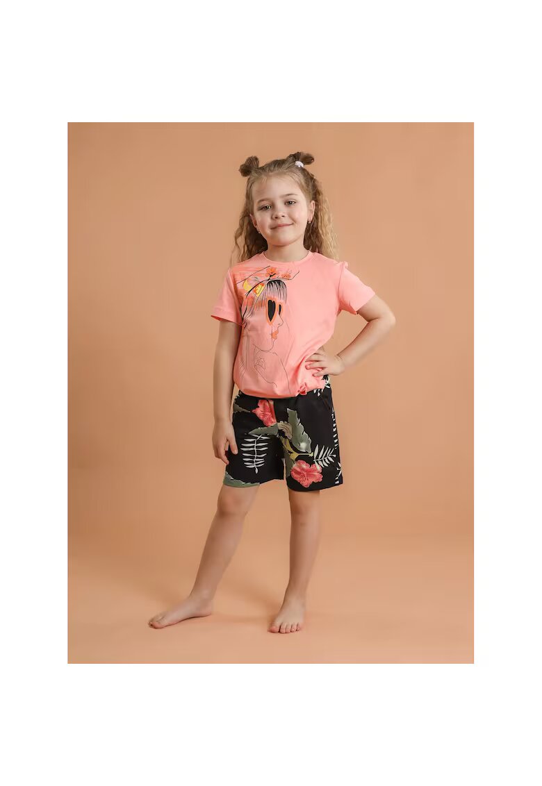 Bumbacel 100 COTTON Pantaloni scurti pentru fetite - cu imprimeu