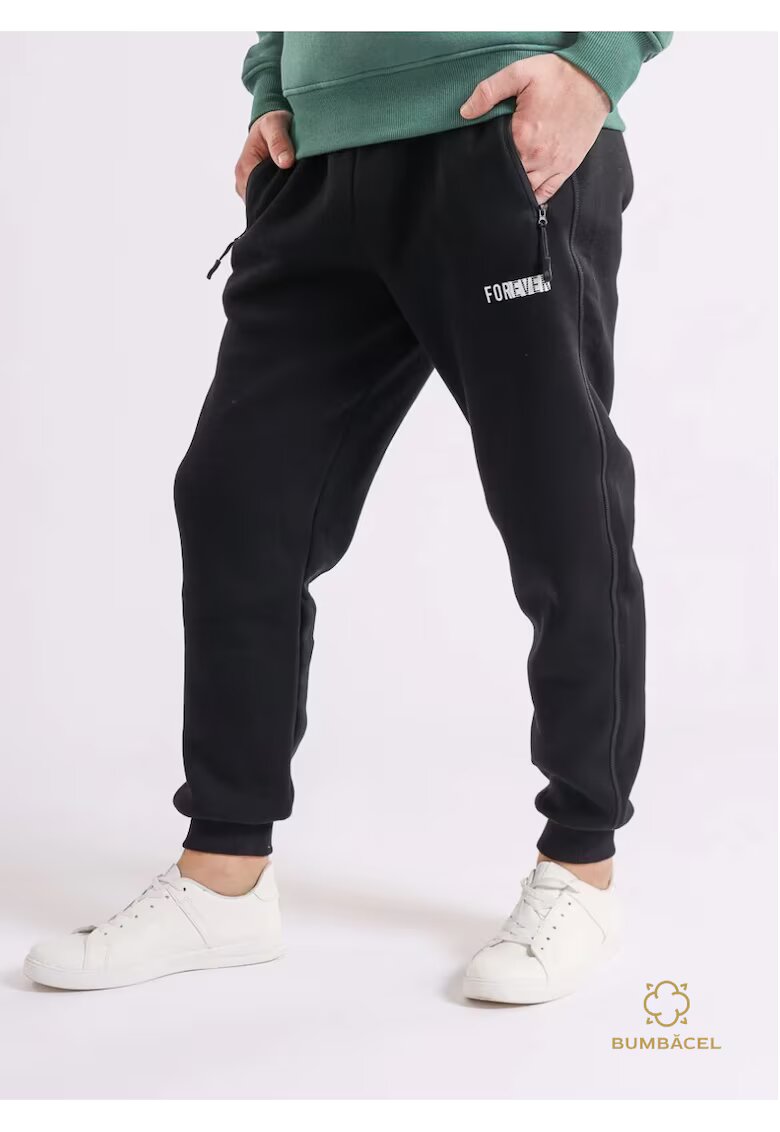 Bumbacel 100 COTTON Pantaloni sport cu flis - din bumbac - pentru barbati
