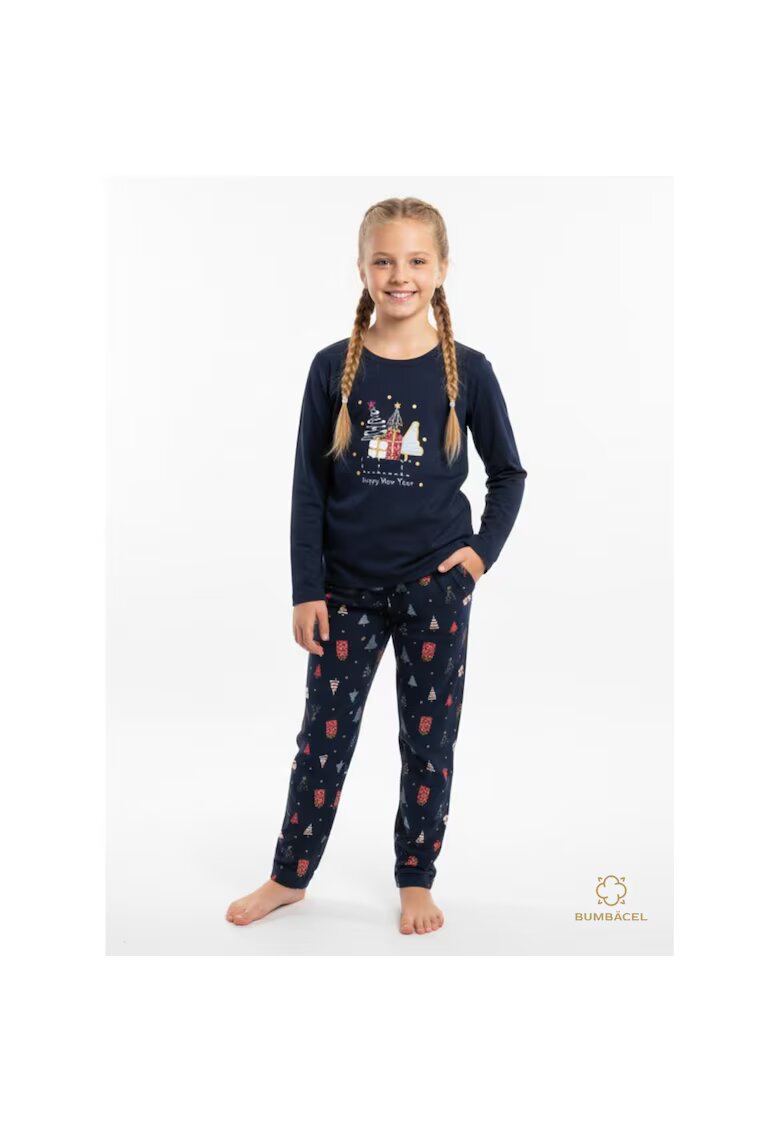 Bumbacel 100 COTTON Pijama cu imprimeu - pentru fete - din bumbac