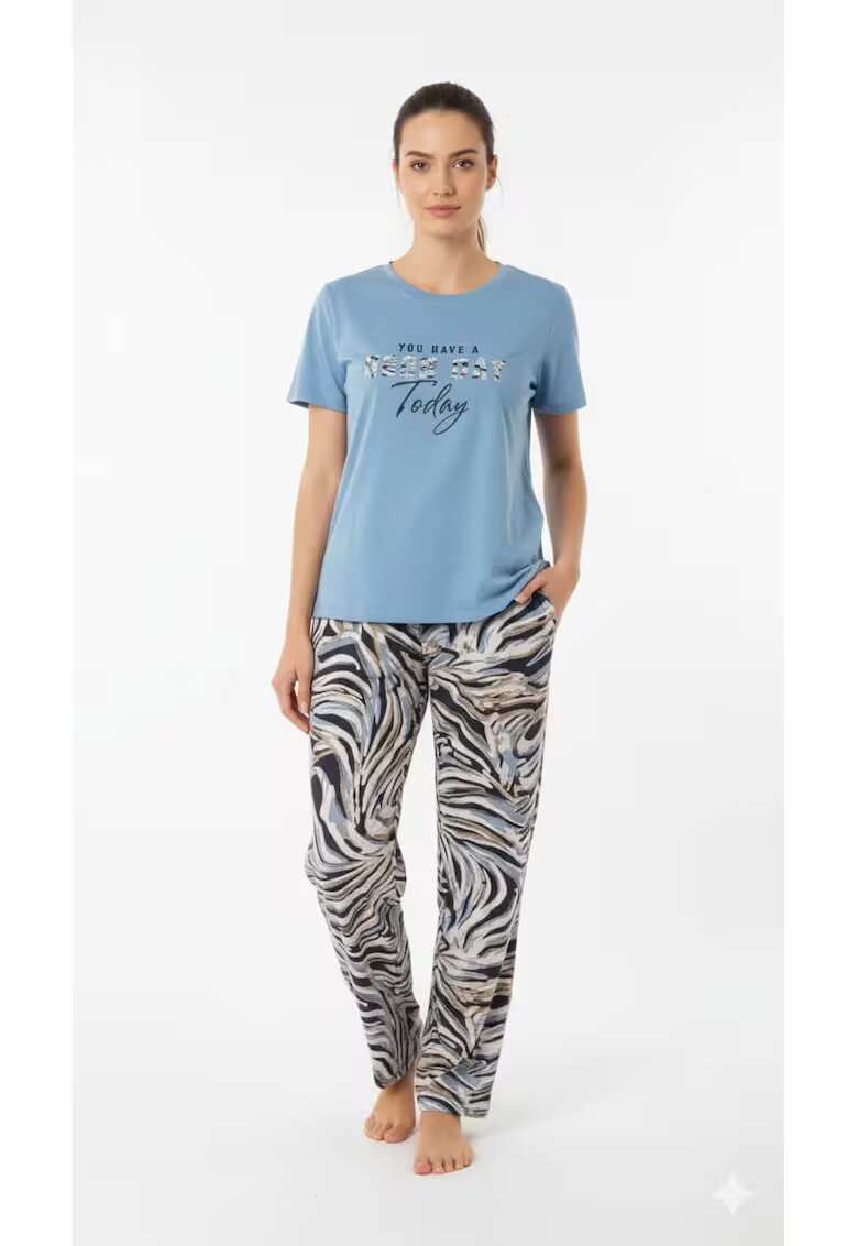 Bumbacel 100 COTTON Pijamale din doua piese - din bumbac - pentru dame