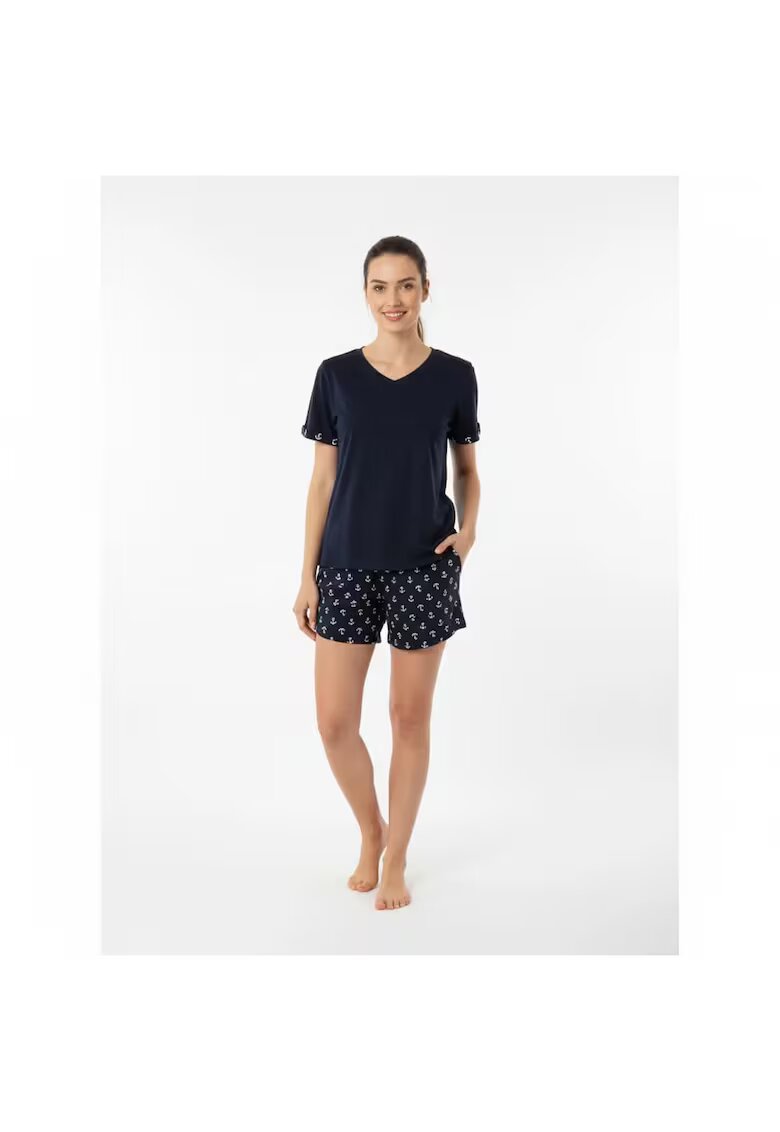 Bumbacel 100 COTTON Pijamale pentru dame - cu imprimeu - din bumbac