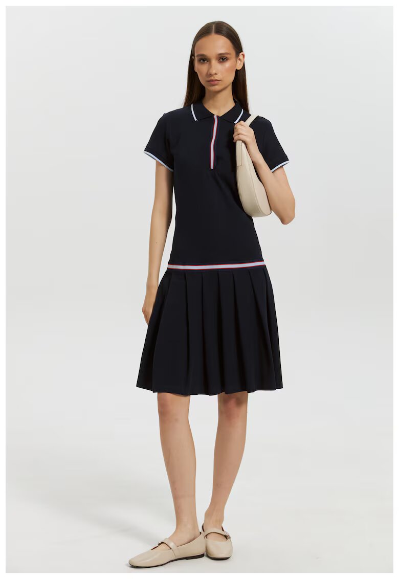 Bumbacel 100 COTTON Rochie scurta polo pentru dame