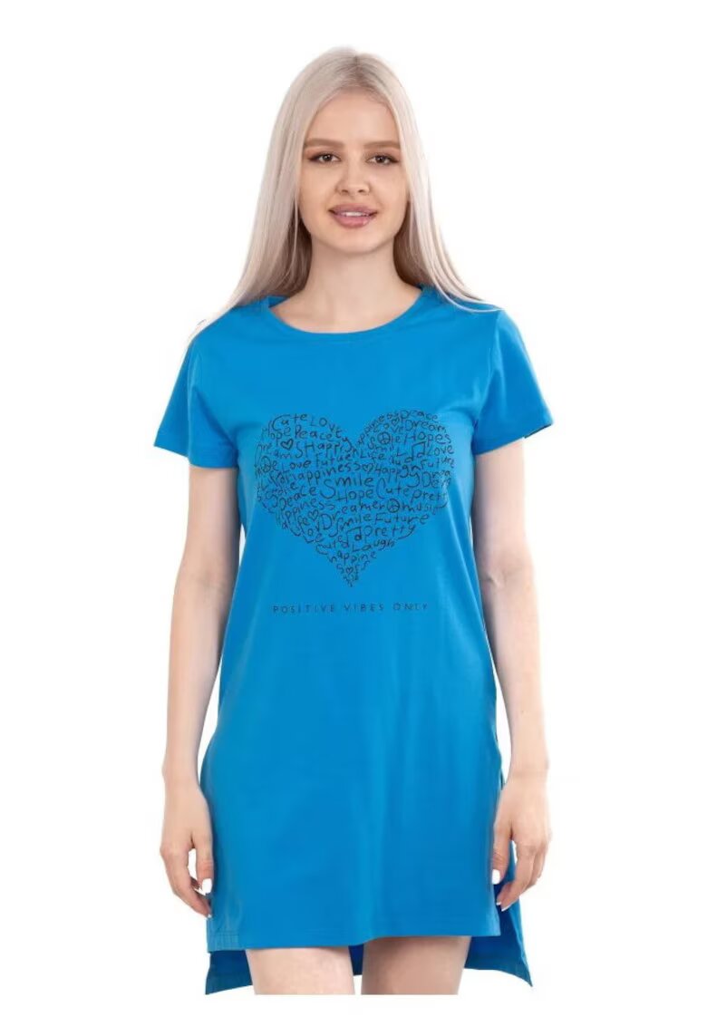 Bumbacel 100 COTTON Rochie tunica din bumbac pentru dame - cu imprimeu - casual - de vara