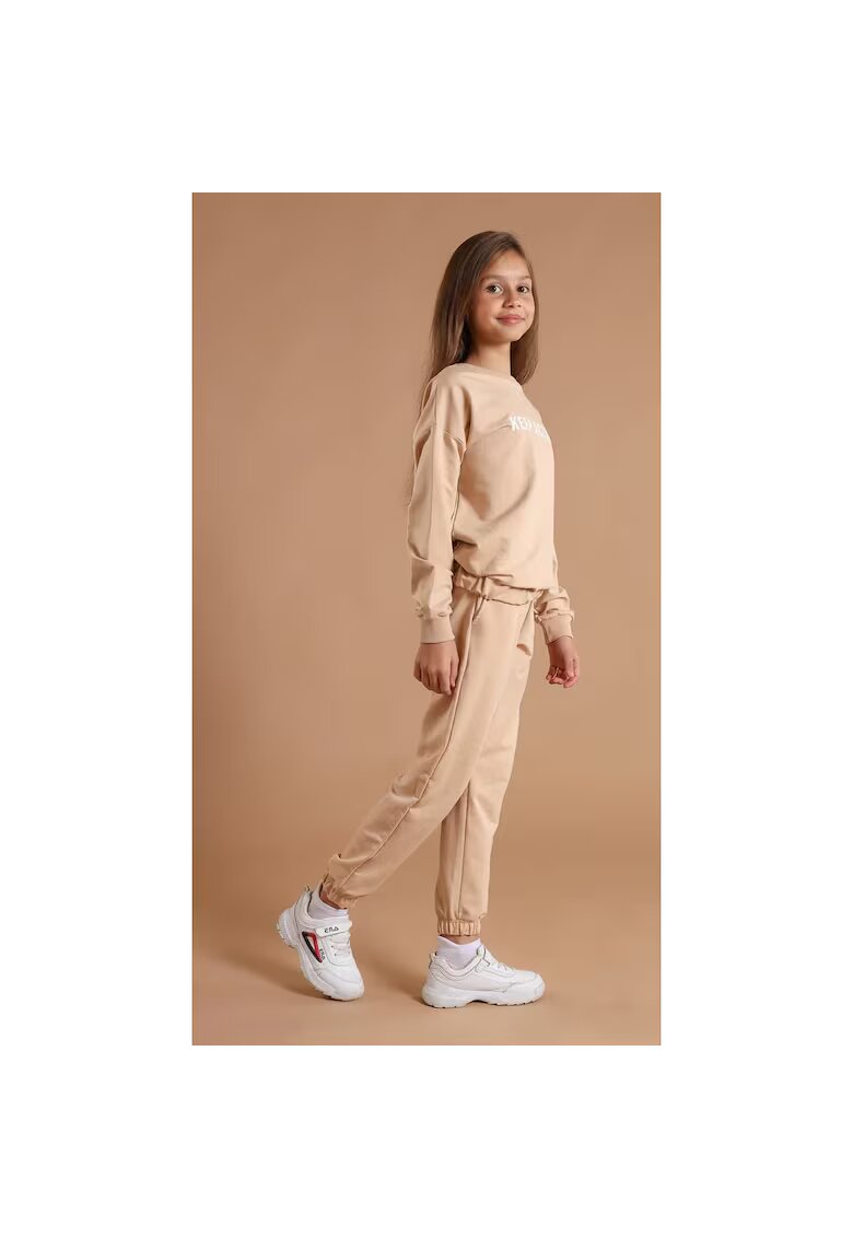 Bumbacel 100 COTTON Trening cu manseta elastica si imprimeu pentru fete - 9-10