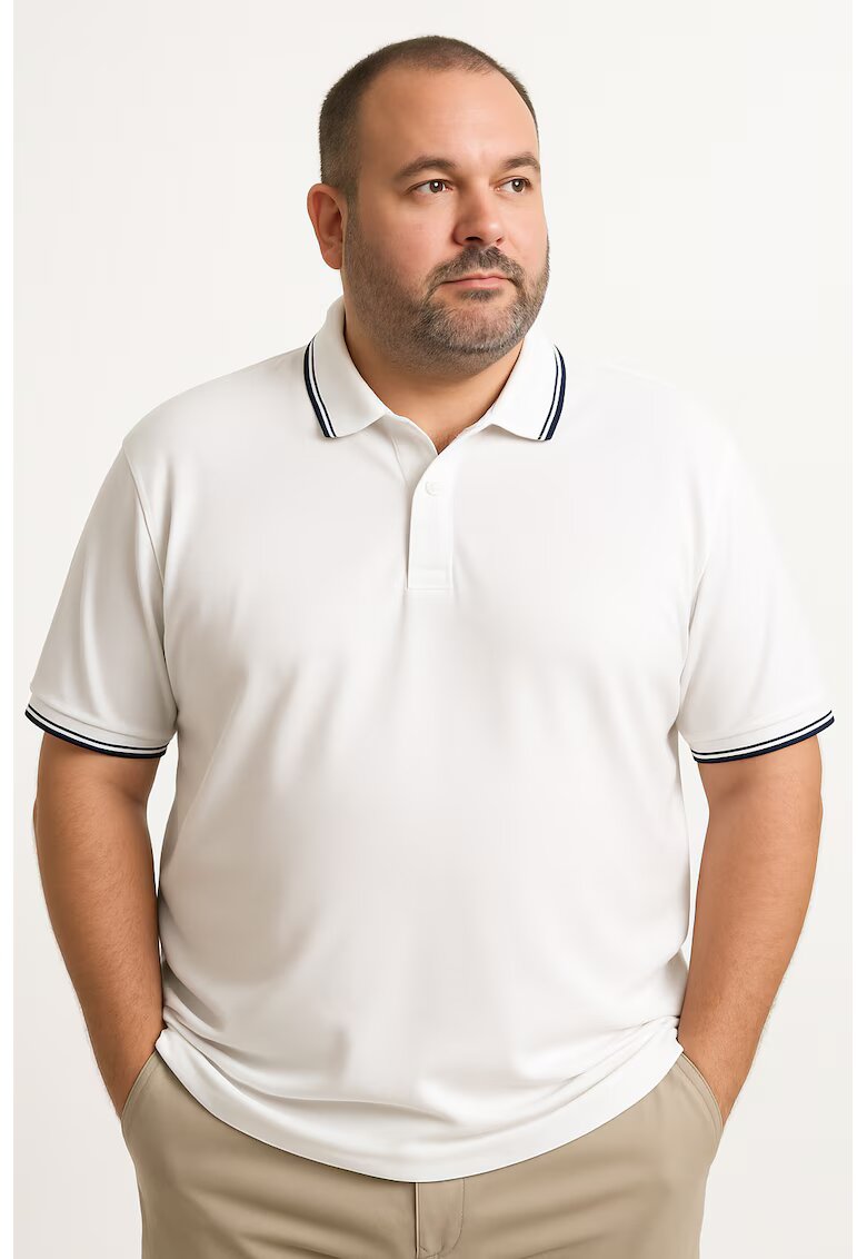 Bumbacel 100 COTTON Tricou pentru barbati confortabil - marimi mari - Alb