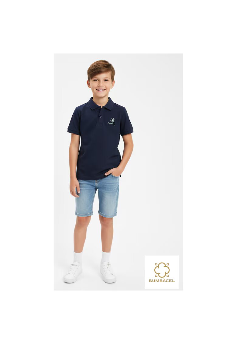 Bumbacel 100 COTTON Tricou polo din bumbac pentru baieti - 6-7