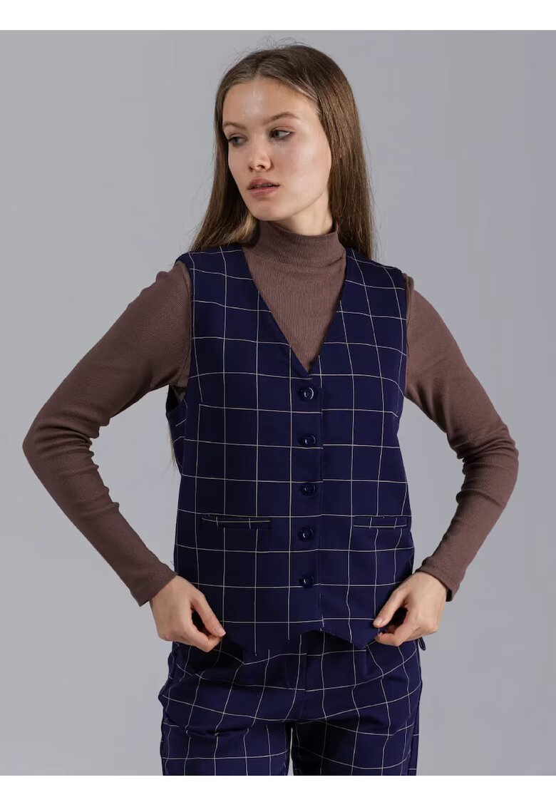 Bumbacel 100 COTTON Vesta cu imprimeu si buzunare - pentru dame