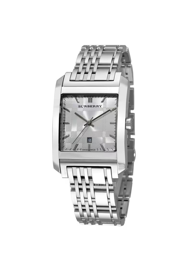 Burberry Ceas bărbați Square Check - inox - 33mm