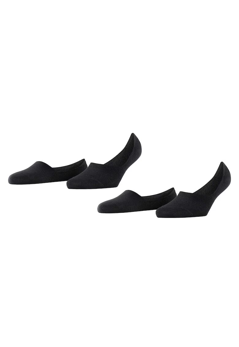 Burlington Set de sosete foarte scurte - 2 perechi - Negru