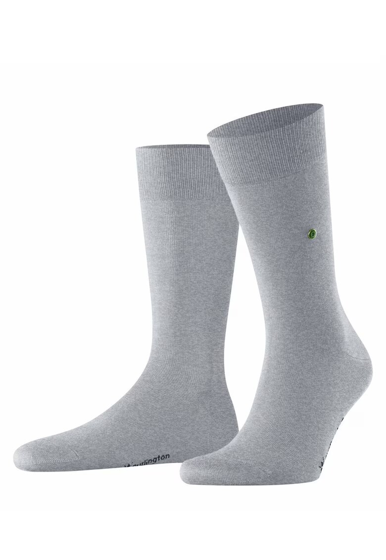 Burlington Sosete lungi din amestec de bumbac organic Lord - Gri deschis