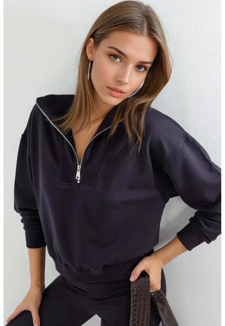 Busem Hanorac Relaxed Fit - Bleumarin - Textil