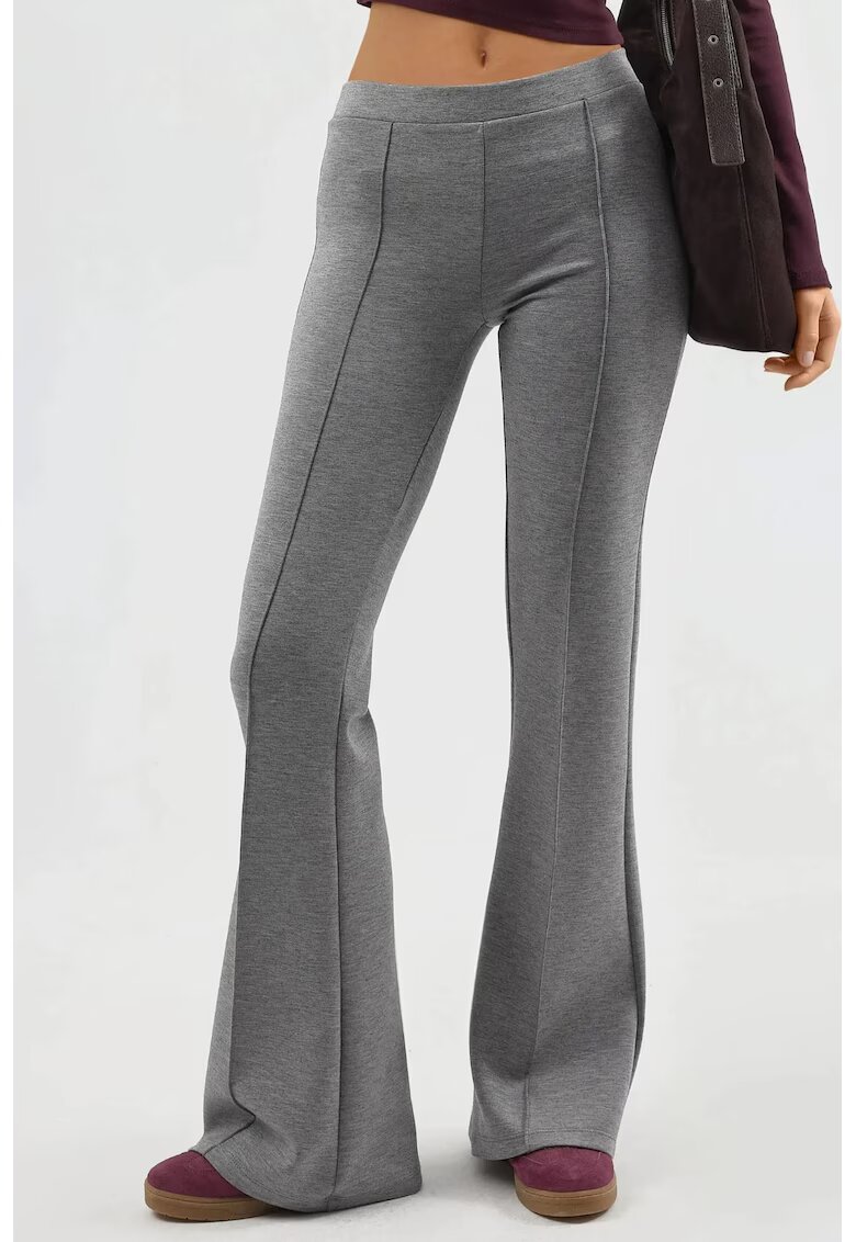Busem Pantaloni dama - evazati gri inchis - textil - Gri inchis