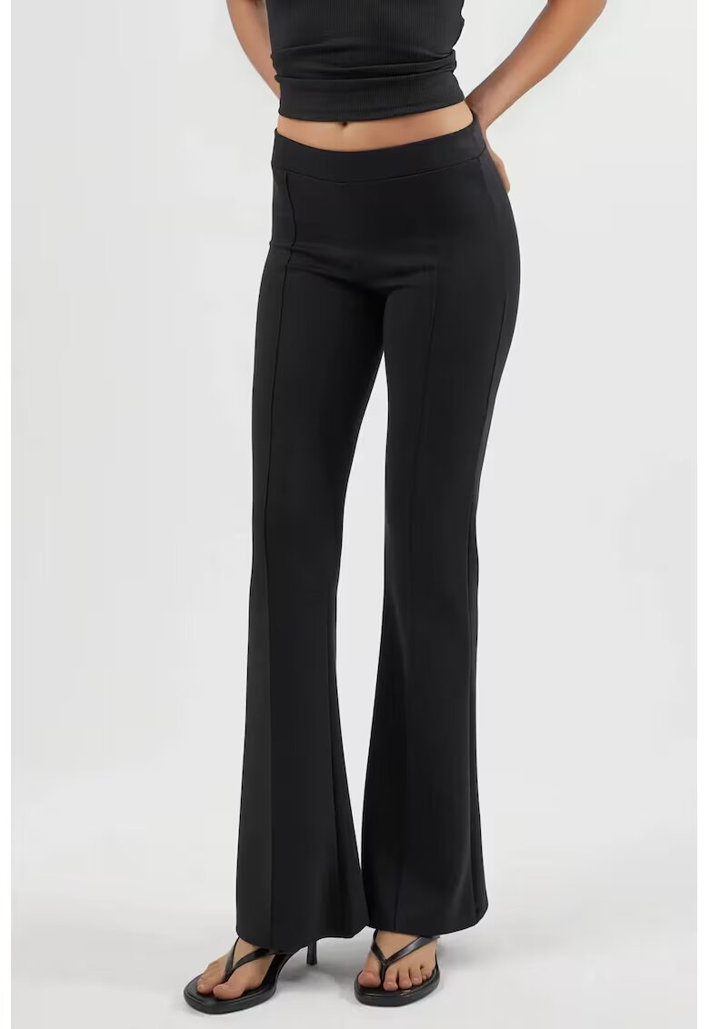 Busem Pantaloni dama - evazati - negru - textil - Negru