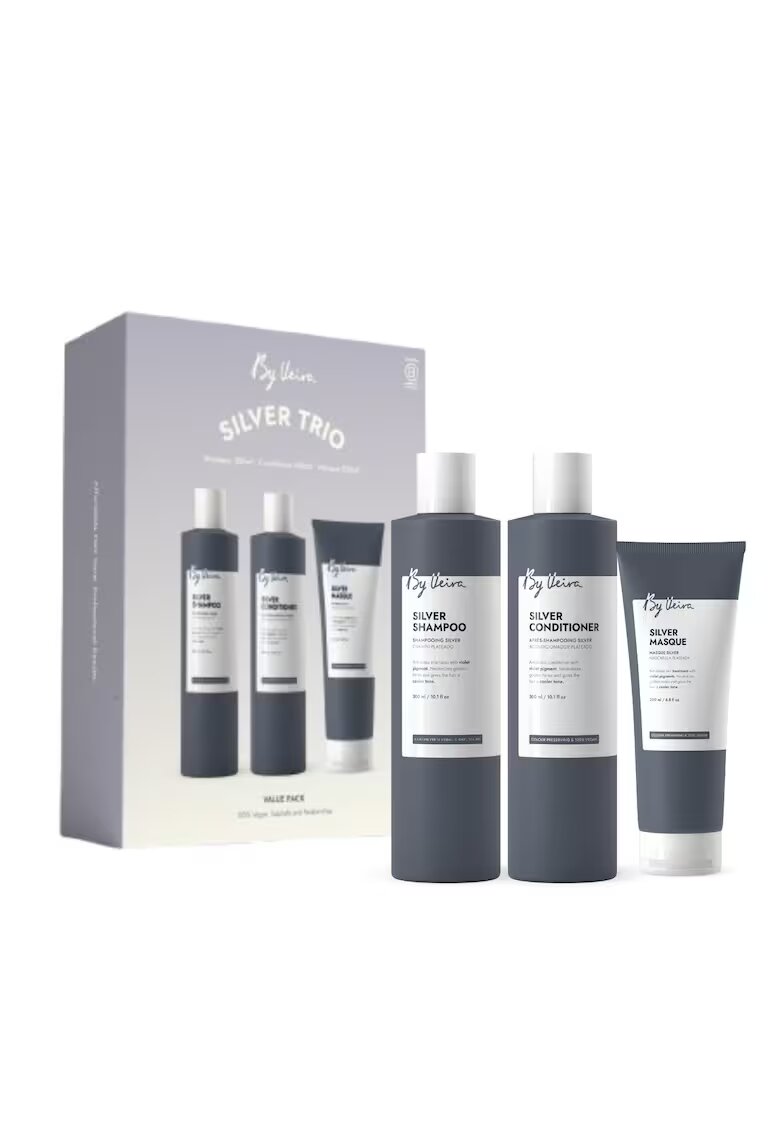 By Veira Set Reparator: Sampon 300 ml + Balsam 300 ml - + Masca 200 ml - Anti ingalbenire