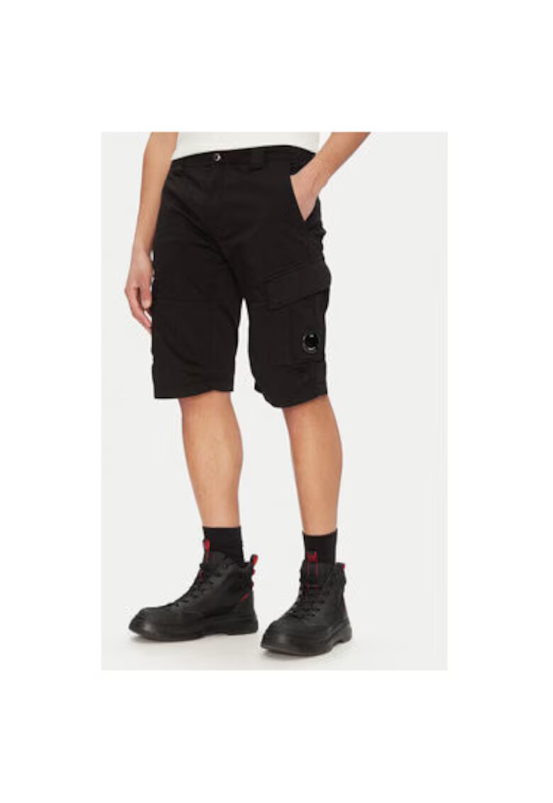 C P Company Pantaloni scurti barbati - 18CMBE116A005694G - Bumbac - Negru - Negru