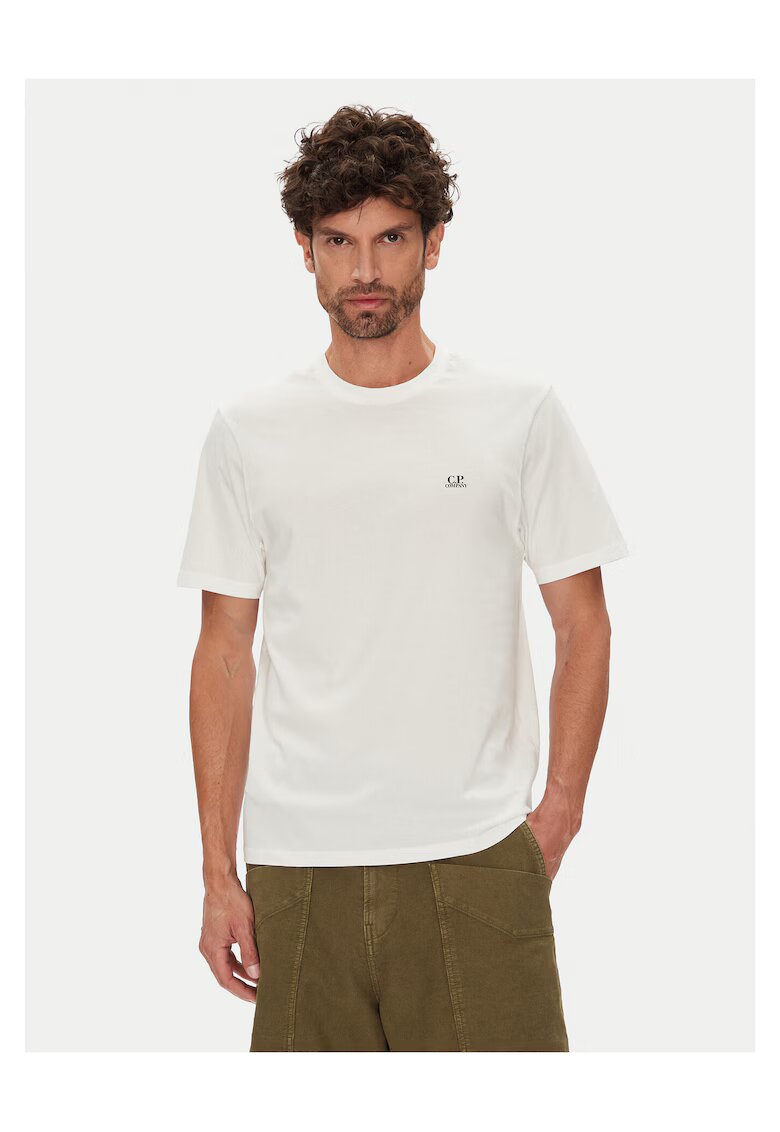C P Company Tricou barbati ecru - bumbac