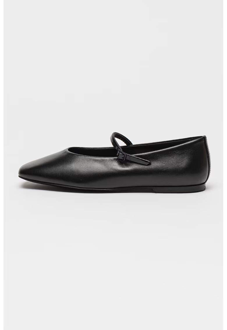 Calvin Klein Balerini Mary Jane de piele - Negru