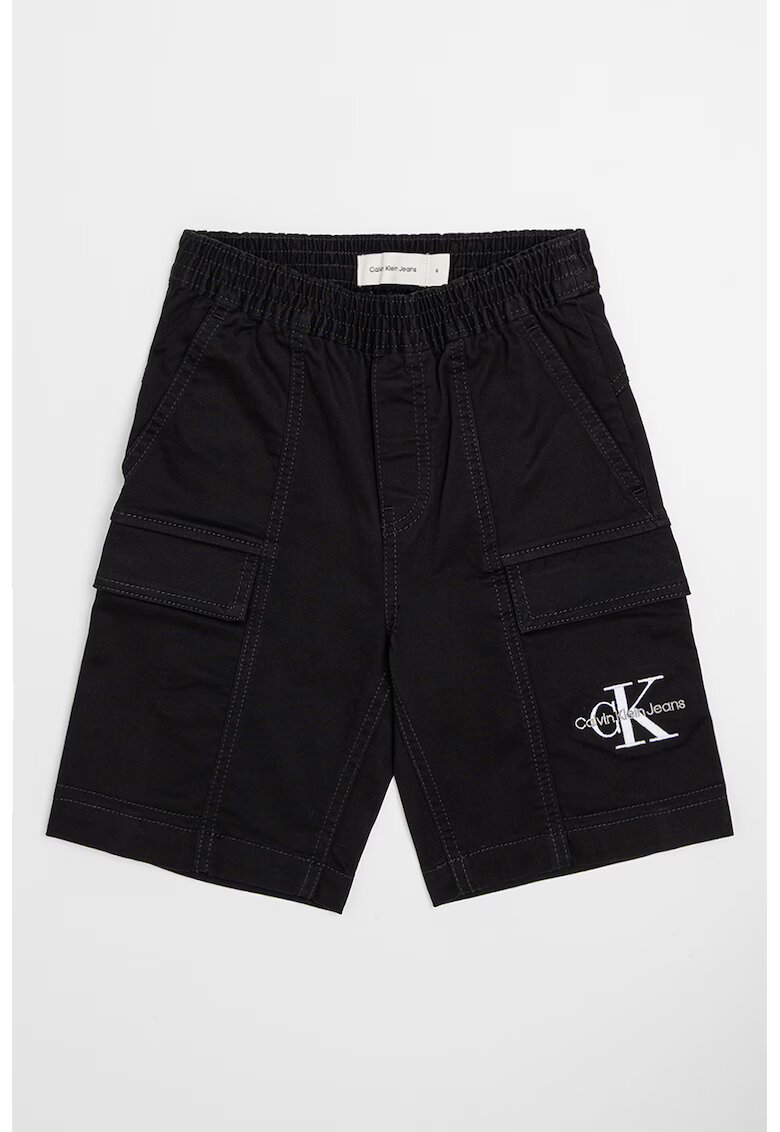 Calvin Klein Bermude cargo cu logo - Negru