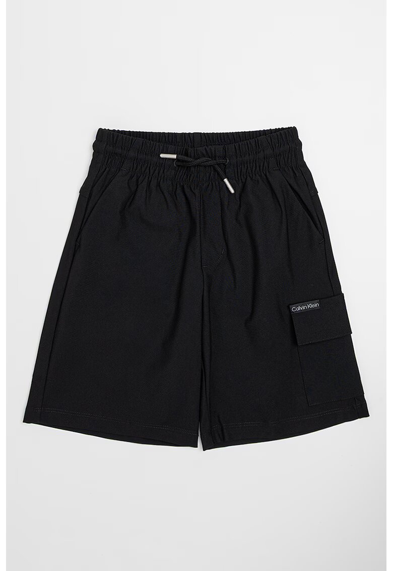 Calvin Klein Bermude cargo cu talie ajustabila - Negru