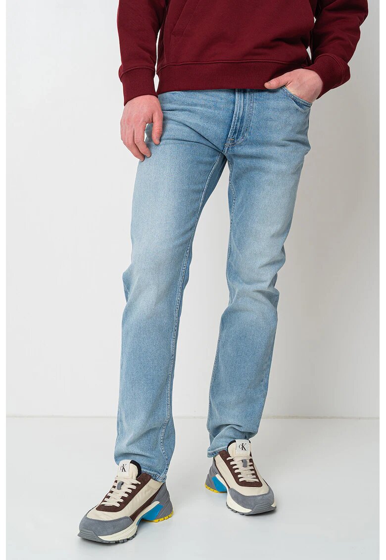 Calvin Klein Blugi drepti - Albastru deschis